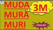 3M | MUDA | MURA | MURI | Types of Wastes | What is Muda Mura and Muri | Types of Wastes |