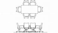 Meeting Room Table - Free CAD Drawings