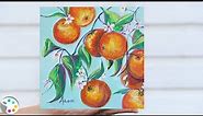 Citrus Orange Painting / Acrylic Painting / Step-by-Step Tutorial