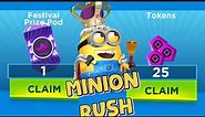 Minion Rush Festival Completed Rewards Claim and prize pods opening in minions game gameplay