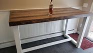 DIY HOW TO BUILD A BAR HEIGHT TABLE IN 15 MINUTES