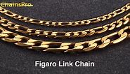 ChainsProMax Gold Stainless Figaro Bracelet Men Women Bracelet Gold Wrist Chain Bracelet