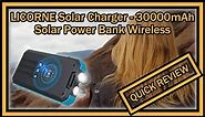 LICORNE Solar Charger - 30000mAh Solar Power Bank Wireless UNBOXING, INSTRUCTIONS, QUICK REVIEW