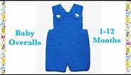 Easy baby boy overalls / shortalls / romper / shortie for 1-12 months by Crochet for Baby #128