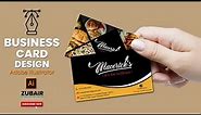 Business Card Tutorial : How to design a professional Restaurant Business card in adobe illustrator