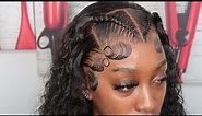Braided Frontal Hairstyle W. Dramatic Baby Hairs! Ft Recool Hair