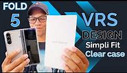 Galaxy Z Fold 5 VRS DESIGN Simpli Fit Crystal Clear Hinge Protection Phone Case Unboxing!