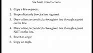 Six Basic Geometric Constructions