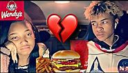 I MADE MY 15 YEAR OLD SISTER BREAK UP WITH HER BOYFRIEND ON CAMERA! | WENDY'S MUKBANG
