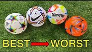 What is the BEST match ball in 2022? - Ranked from BEST to WORST