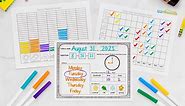 FREE Kindergarten Daily Calendar Printable Worksheets