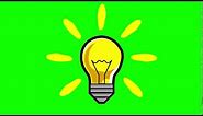 FREE lightbulb idea animated cartoon greenscreen