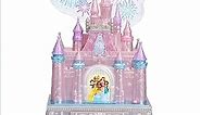 Disney Princess Jewelry Box for Girls Disney 100th Celebration Princess Castle Keepsake Jewelry Box with Music & Firework-Like Light Show, Plays Song “A Dream Is a Wish Your Heart Makes”