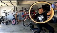 HOW TO INSTALL 29 INCH TIRES ON YOUR BIG BMX BIKE THE SE BIKES RED ANO