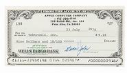 Vintage Apple check for $9.18 signed by Steve Jobs expect to fetch over $25,000 | AppleInsider