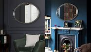Kate and Laurel Arendahl Ornate Glam Oval Wall Mirror, 18 x 24, Antique Black, Beautiful Bohemian Mirror for Wall