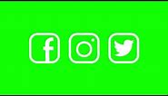 Facebook, Instagram, Twitter Logo Animations│Motion Graphics│Green Screen│Social Media Icons│
