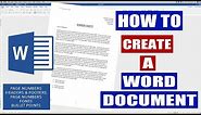 How to create a word document | Microsoft Word Tutorial (2020)