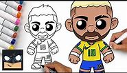 How To Draw Neymar Jr | World Cup 2022