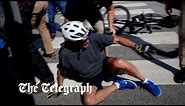 Joe Biden falls off bike while cycling in Delaware