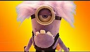 DESPICABLE ME 2 PURPLE MINION PLUSHY LIGHTS AND SOUNDS VIDEO TOY REVIEW