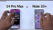 iPhone 14 Pro Max vs SAMSUNG Note 10+ SPEED TEST