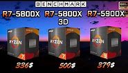 Ryzen 5800X vs 5800X3D vs 5900X // Benchmark // Test in 7 Games