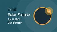 Eclipses visible in City of Herrin, Illinois, USA