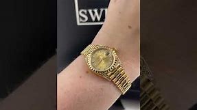 Rolex President Datejust 18K Yellow Gold Diamond Watch 69188 Review | SwissWatchExpo