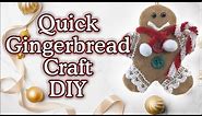 Super Quick and Easy Felt Gingerbread Man with Candy Cane