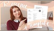 ACADEMIC CV's/RESUMES + A TEMPLATE! | Grad School Applications | How to Write an Academic CV/Resume