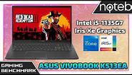 Asus Vivobook OLED (K513) - Red Dead Redemption 2 Gameplay Benchmark (i5-1135G7, Iris Xe)