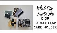 DIOR SADDLE FLAP CARD HOLDER | WHAT FITS