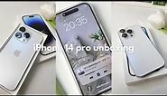 iphone 14 pro unboxing (silver) 🤍 | setup + camera test 🌷 (𝒂𝒆𝒔𝒕𝒉𝒆𝒕𝒊𝒄)