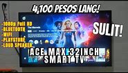 ACE MAX 32INCH SMART TV (WITH PLAYSTORE AND BLUETOOTH) 4,100 PESOS LANG! - FULL REVIEW!