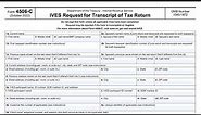 IRS Form 4506-C walkthrough (IVES Request for Transcript of Tax Return)