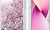 Caka Case Compatible for iPhone 13 Mini Glitter Phone Case Girly Women Bling Sparkle Flowing Floating Quicksand Waterfall Clear Soft TPU Case Cover for iPhone 13 Mini (5.4 inches) (Rose Gold)