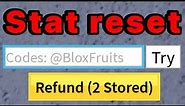 ALL stat reset codes in 30 seconds.. (Blox Fruits)