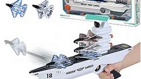 Aircraft Carrier Toy, Kids Airplane Toys, Flight Modes Foam Glider Catapult Plane Toys, Kids 3 4 5 6 7 8 9 Years Old Birthday Gifts for Outdoor Flying