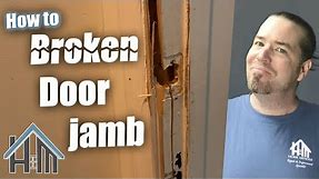 How to repair replace broken door jamb, fix interior door jamb and casing. Easy!