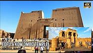 Temple of Edfu and Kom Ombo Temple Walking Tour | Edfu, Egypt | 4K