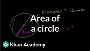 Area of a circle | Perimeter, area, and volume | Geometry | Khan Academy