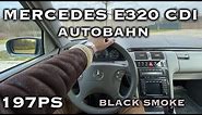 197HP - W210 E320 CDI (POV) GERMAN AUTOBAHN [4K]