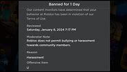 Roblox Banned Me For saying Hi???