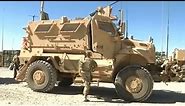 US Army MaxxPro MRAP and M-ATV armored vehicles based in Afghanistan.