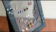 DIY Jewelry organizer - Earring holder