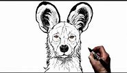How To Draw an African Wild Dog | Step By Step