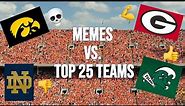 Memes For NCAA Football Preseason Top 25 Teams