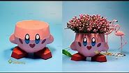 How to make Kirby Standing Planter 3D Papercraft - Free 3d svg for cricut projects