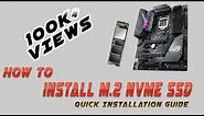 How to Install M.2 NVMe SSD on Asus Strix Z370 (F&E) Mobo!!